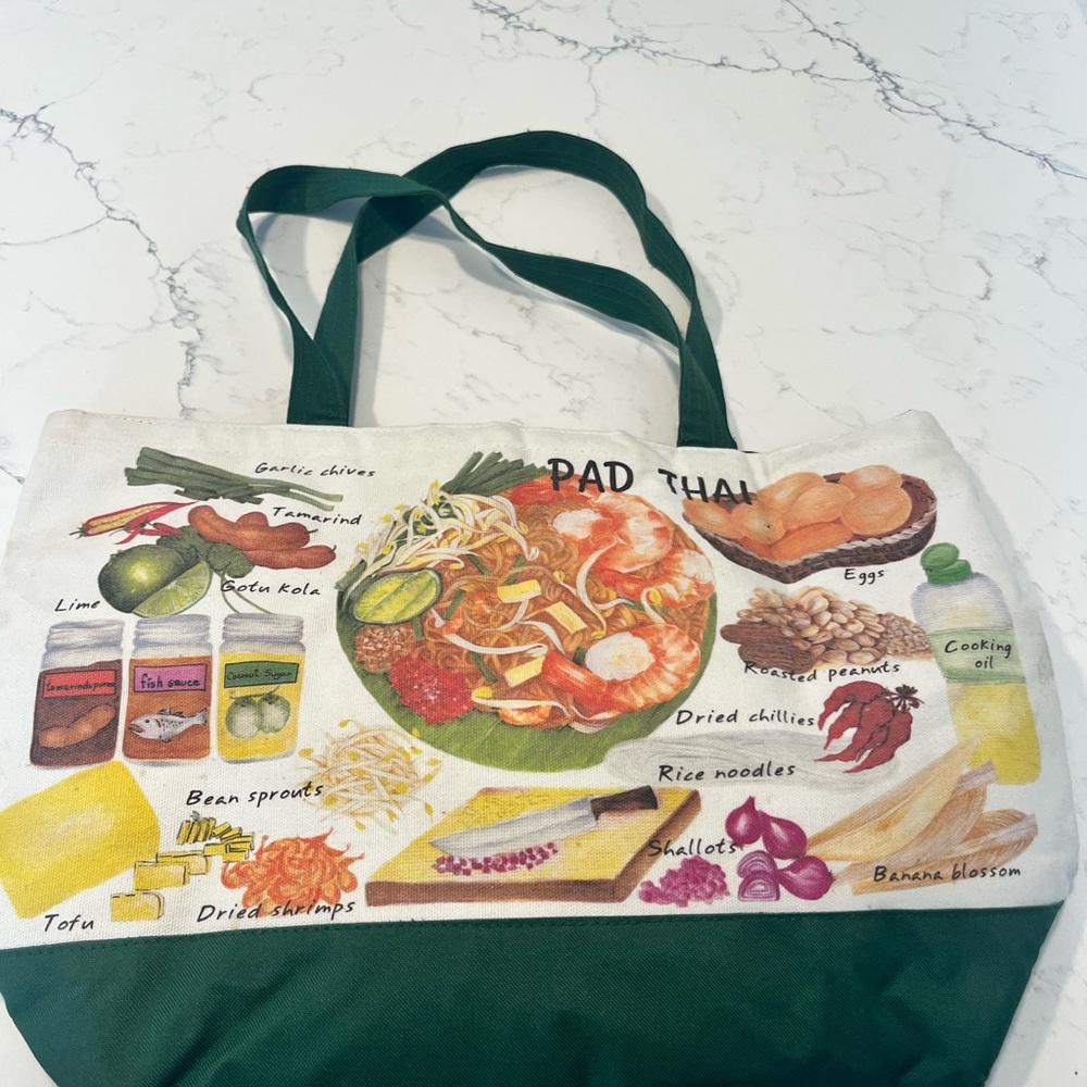 Green Pad Thai Recipe Tote Bag